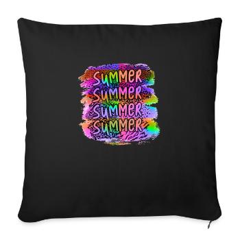 Summer surf croatia beach paradise party vibes Usa - Sofa pillowcase 17,3'' x 17,3'' (45 x 45 cm) - black - Front