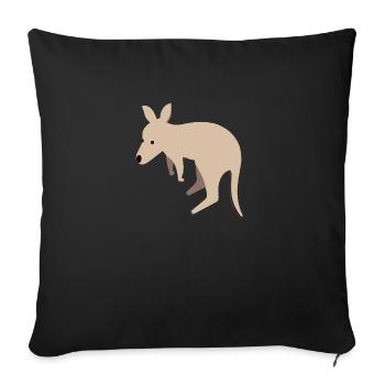 Känguru Australien Design - Sofakissenbezug 45 x 45 cm - Schwarz - Vorne