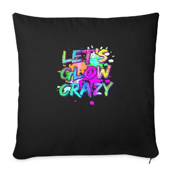 Été surf croatie plage paradis ambiance de fête États-Unis - Housse de coussin décorative 45 x 45 cm - noir - Devant