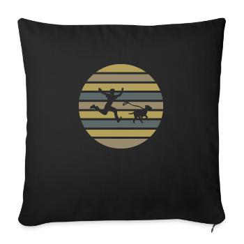 Hund Dog - Sofa pillowcase 17,3'' x 17,3'' (45 x 45 cm) - black - Front