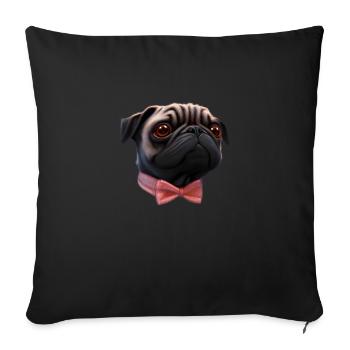 Bulldog Dogs Dog Owners Dog Dog Owners - Sofa pillowcase 17,3'' x 17,3'' (45 x 45 cm) - black - Front
