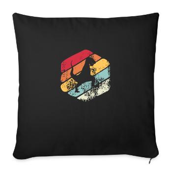Dinosaur Vintage Gift - Sofa pillowcase 17,3'' x 17,3'' (45 x 45 cm) - black - Front