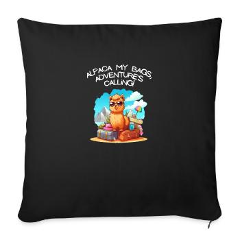 Cool Adventure You Say Alpaca My Bags Tee Kids - Sofa pillowcase 17,3'' x 17,3'' (45 x 45 cm) - black - Front