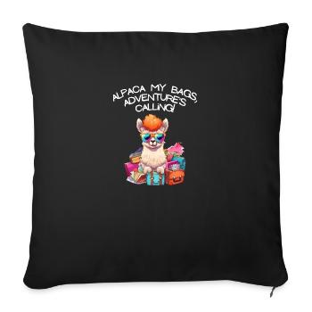 Cool Adventure You Say Alpaca My Bags Tee Kids - Sofa pillowcase 17,3'' x 17,3'' (45 x 45 cm) - black - Front