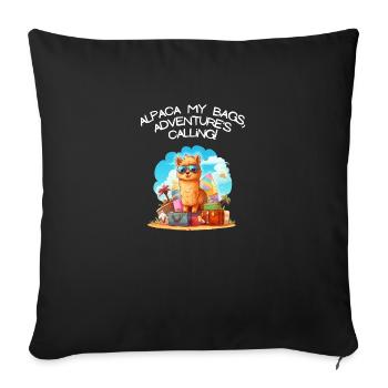 Cool Adventure You Say Alpaca My Bags Tee Kids - Sofa pillowcase 17,3'' x 17,3'' (45 x 45 cm) - black - Front