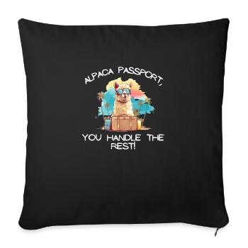 Cool Adventure You Say Alpaca My Bags Tee Kids - Sofa pillowcase 17,3'' x 17,3'' (45 x 45 cm) - black - Front