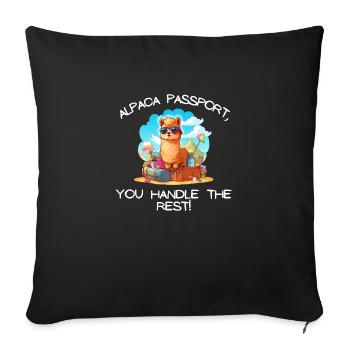 Cool Adventure You Say Alpaca My Bags Tee Kids - Sofa pillowcase 17,3'' x 17,3'' (45 x 45 cm) - black - Front