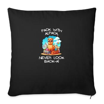 Cool Adventure You Say Alpaca My Bags Tee Kids - Sofa pillowcase 17,3'' x 17,3'' (45 x 45 cm) - black - Front