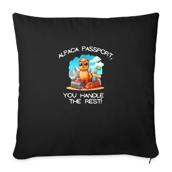 Cool Adventure You Say Alpaca My Bags Tee Kids - Sofa pillowcase 17,3'' x 17,3'' (45 x 45 cm) - black - Front