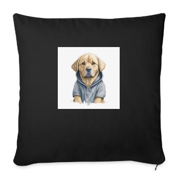 Labrador Retriever Portrait - Sofakissenbezug 45 x 45 cm - Schwarz - Vorne