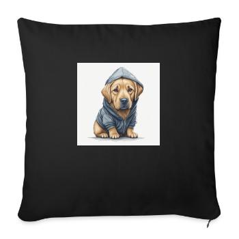 Labrador Retriever - Sofakissenbezug 45 x 45 cm - Schwarz - Vorne
