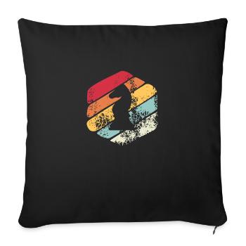 Vintage Chess Gift Set - Sofa pillowcase 17,3'' x 17,3'' (45 x 45 cm) - black - Front