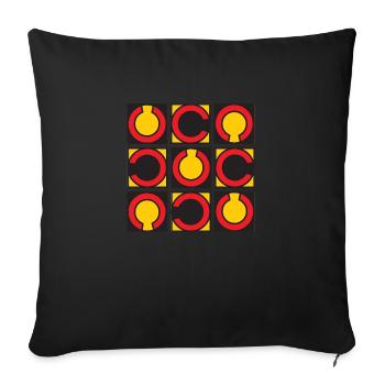 Moda modèle 310523 3 ZW - Housse de coussin décorative 45 x 45 cm - noir - Devant