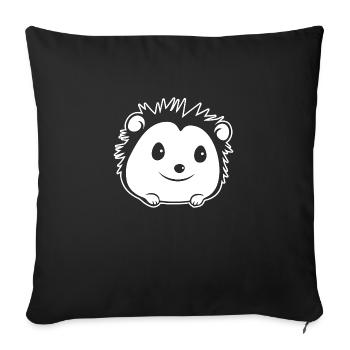 Igel Wald Stachelig Tier - Sofakissenbezug 45 x 45 cm - Schwarz - Vorne