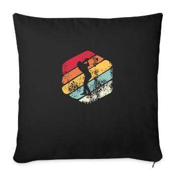 Golf-Geschenk Vintage - Sofakissenbezug 45 x 45 cm - Schwarz - Vorne