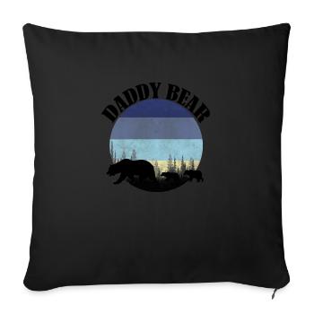 Daddy bear - Sofakissenbezug 45 x 45 cm - Schwarz - Vorne