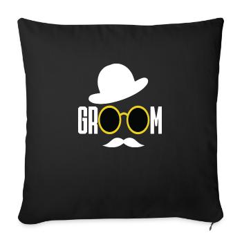 Groom Groom Wedding - Sofa pillowcase 17,3'' x 17,3'' (45 x 45 cm) - black - Front