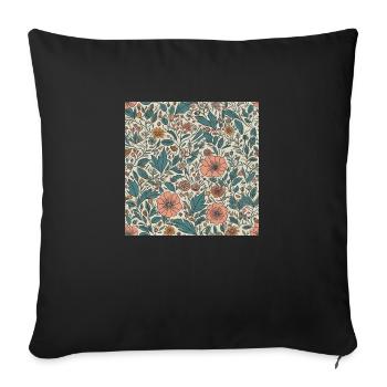 Happy Floral Design - Sofa pillowcase 17,3'' x 17,3'' (45 x 45 cm) - black - Front