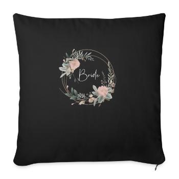Mariée - Housse de coussin décorative 45 x 45 cm - noir - Devant