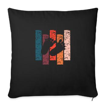 Thumbprint Baby Pregnancy Announcement Vintage Gift - Sofa pillowcase 17,3'' x 17,3'' (45 x 45 cm) - black - Front