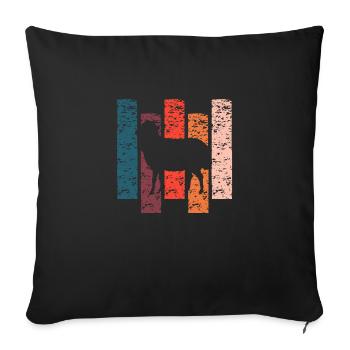 Sheep gift Vintage - Sofa pillowcase 17,3'' x 17,3'' (45 x 45 cm) - black - Front