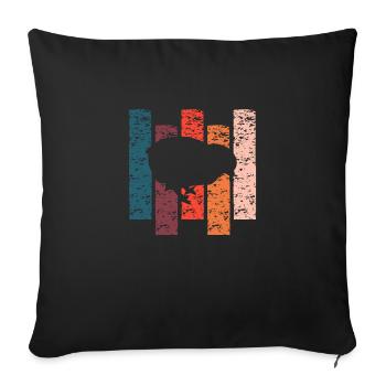 Poussin cadeau Vintage - Housse de coussin décorative 45 x 45 cm - noir - Devant