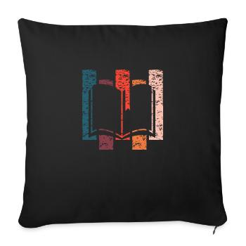 Vintage Gift Book - Sofa pillowcase 17,3'' x 17,3'' (45 x 45 cm) - black - Front