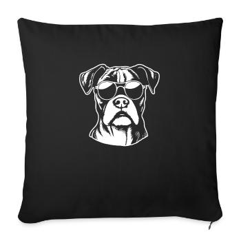 Boxer Dog Dog Breeds - Sofa pillowcase 17,3'' x 17,3'' (45 x 45 cm) - black - Front