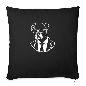 Boxer Dog Dog Breeds - Sofa pillowcase 17,3'' x 17,3'' (45 x 45 cm) - black - Front