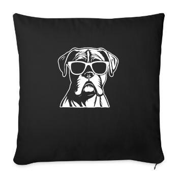 Boxer Dog Dog Breeds - Sofa pillowcase 17,3'' x 17,3'' (45 x 45 cm) - black - Front