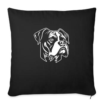 Boxer Dog Dog Breeds - Sofa pillowcase 17,3'' x 17,3'' (45 x 45 cm) - black - Front