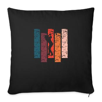 Golf-Geschenk Vintage - Sofakissenbezug 45 x 45 cm - Schwarz - Vorne