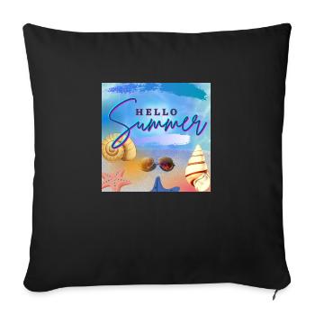 Bonjour Summer - Housse de coussin décorative 45 x 45 cm - noir - Devant