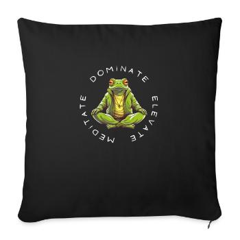 Yoga Meditation Meditate and Enhance - Sofa pillowcase 17,3'' x 17,3'' (45 x 45 cm) - black - Front