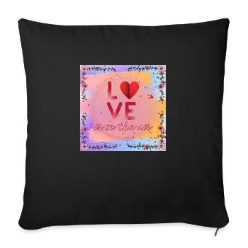 Love is in the air - Sofa pillowcase 17,3'' x 17,3'' (45 x 45 cm) - black - Front