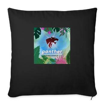 Panther king jungle - Sofa pillowcase 17,3'' x 17,3'' (45 x 45 cm) - black - Front