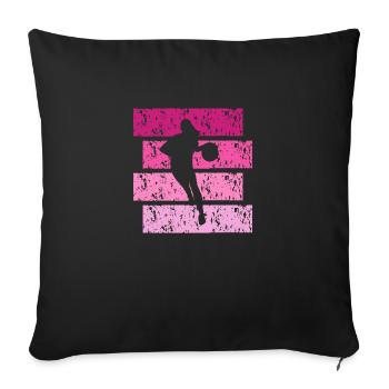 Basketball cadeau Vintage - Housse de coussin décorative 45 x 45 cm - noir - Devant