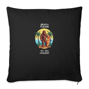 TropicPineapple Beachwear - Beach Please - Sofa pillowcase 17,3'' x 17,3'' (45 x 45 cm) - black - Front