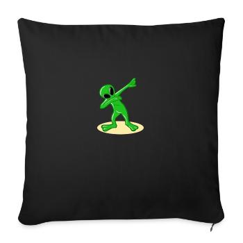 Dabbing Alien Dab Dance UFO Lover Idée cadeau - Housse de coussin décorative 45 x 45 cm - noir - Devant