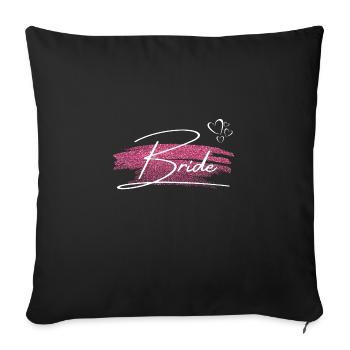 bride - The golden pink bride - Sofa pillowcase 17,3'' x 17,3'' (45 x 45 cm) - black - Front