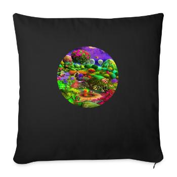 Future Garten - Sofakissenbezug 45 x 45 cm - Schwarz - Vorne