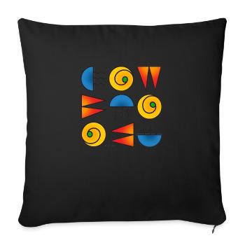 Modèle Moda 100623 3 - Housse de coussin décorative 45 x 45 cm - noir - Devant