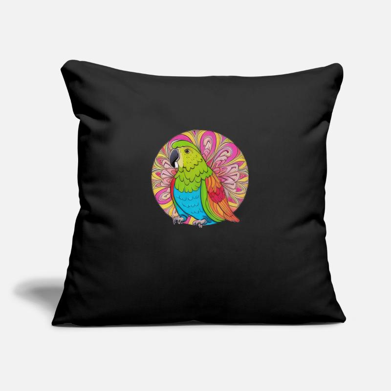 beautiful bright parrot | Sofa pillowcase 17,3'' x 17,3'' (45 x 45 cm)