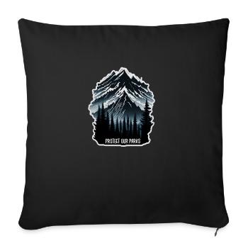 Nature, Wildlife, Outdoor, Forest, Camping, Hiking, Tea - Sofa pillowcase 17,3'' x 17,3'' (45 x 45 cm) - black - Front
