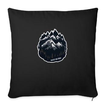 Nature, Wildlife, Outdoor, Forest, Camping, Hiking, Tea - Sofa pillowcase 17,3'' x 17,3'' (45 x 45 cm) - black - Front