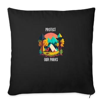 Nature, Wildlife, Outdoor, Forest, Camping, Hiking, Tea - Sofa pillowcase 17,3'' x 17,3'' (45 x 45 cm) - black - Front