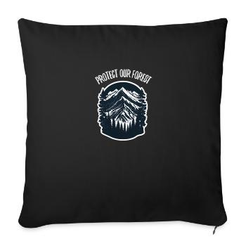 Nature, Wildlife, Outdoor, Forest, Camping, Hiking, Tea - Sofa pillowcase 17,3'' x 17,3'' (45 x 45 cm) - black - Front