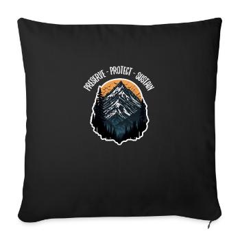Nature, Wildlife, Outdoor, Forest, Camping, Hiking, Tea - Sofa pillowcase 17,3'' x 17,3'' (45 x 45 cm) - black - Front