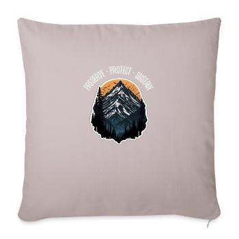 Nature, Wildlife, Outdoor, Forest, Camping, Hiking, Tea - Sofa pillowcase 17,3'' x 17,3'' (45 x 45 cm) - light taupe - Front