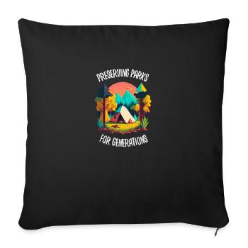 Nature, Wildlife, Outdoor, Forest, Camping, Hiking, Tea - Sofa pillowcase 17,3'' x 17,3'' (45 x 45 cm) - black - Front